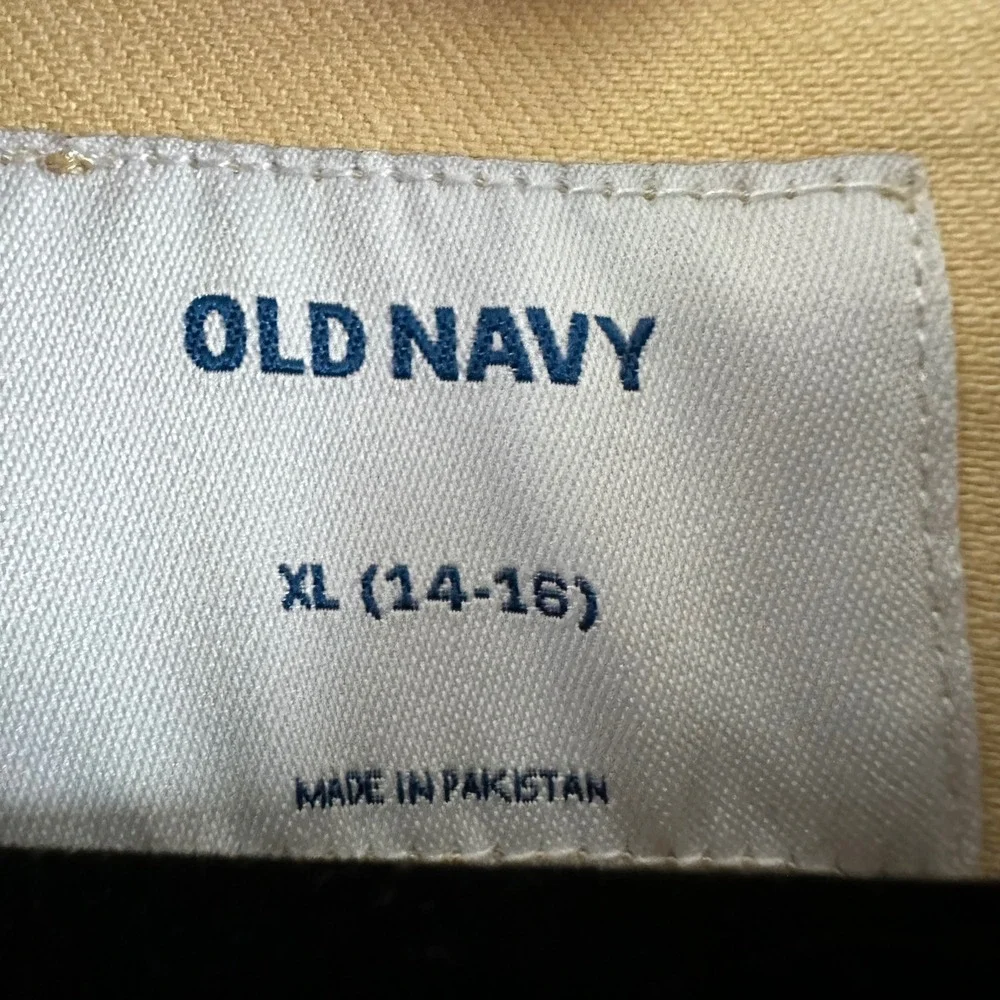 OLD NAVY GIRL'S YELLOW DENIM JACKET YOUTH XL 14/16 -- FLAW‎